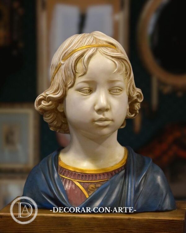 Joven renacentista en color Sculpture of a Renaissance boy in color