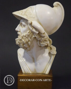 Busto di Menelao. Neoclassico. 41cm