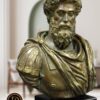 Marco Aurelio en pátina de bronce Marcus Aurelius in Bronzepatina