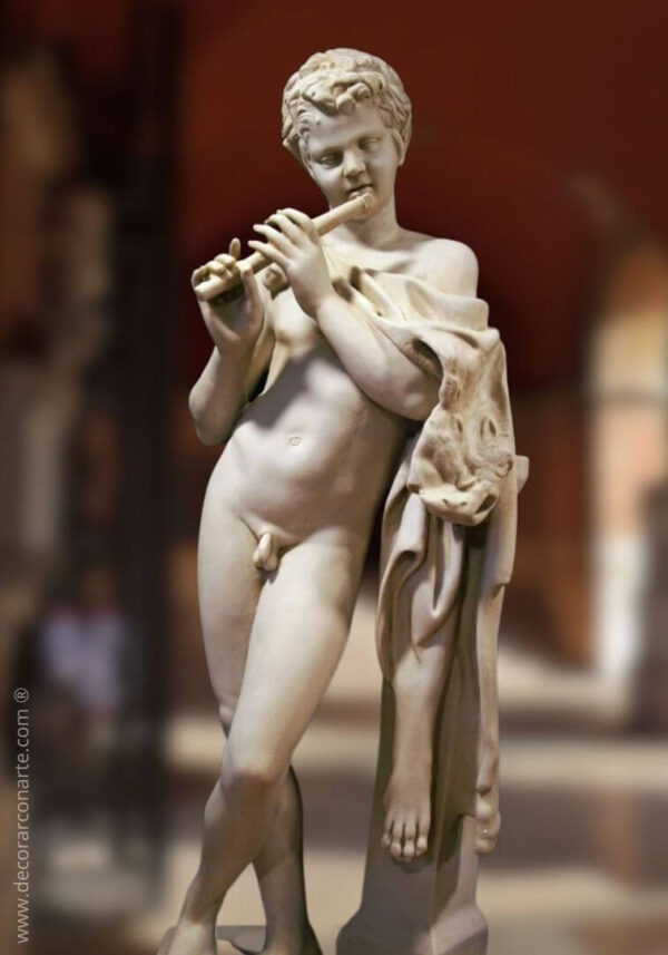 estatua de sátiro flautista Satyr Flötenspieler