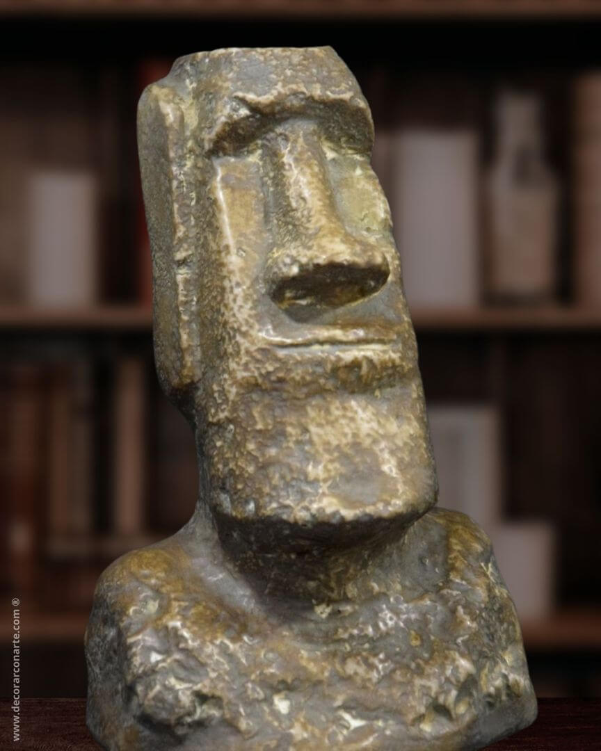 Moai stone head statue