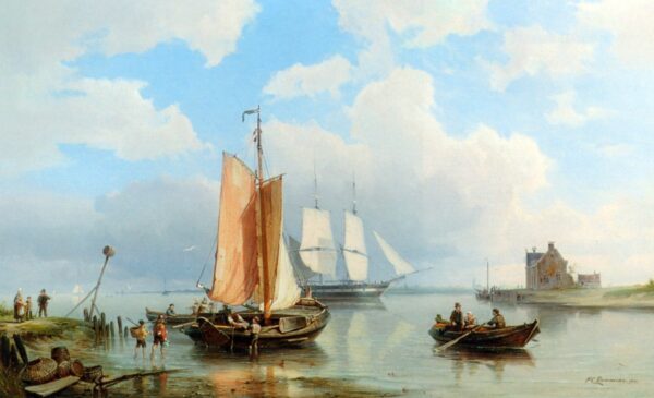 Unloading the Catch. Холст П. Кристиана Доммерсена