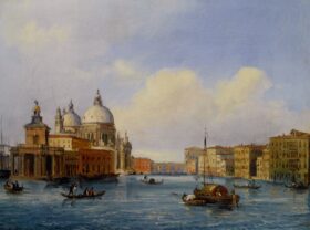Santa Maria Della Salute, Venecia. Lienzo de Carlo Grubacs