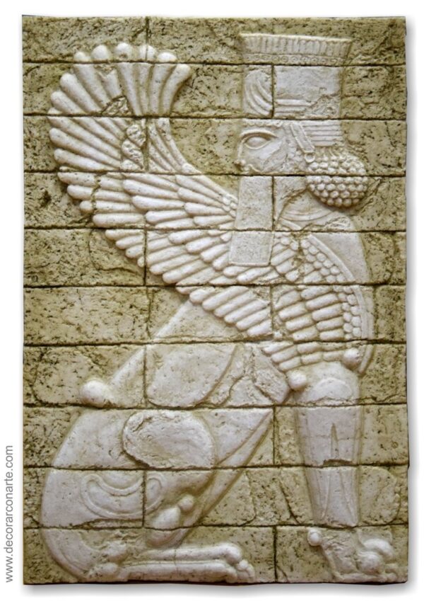 Relieve Esfinge mesopotámica- derecha. Relief Mesopotamische Sphinx- rechts.