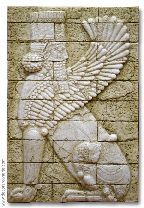 Relieve Esfinge mesopotámica- izquierda Mesopotamian Sphinx relief- left