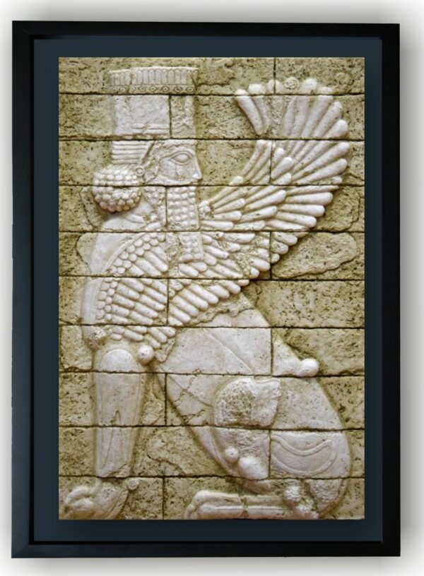 Esfinge mesopotámica- Izquierda Mesopotamische Sphinx- Links