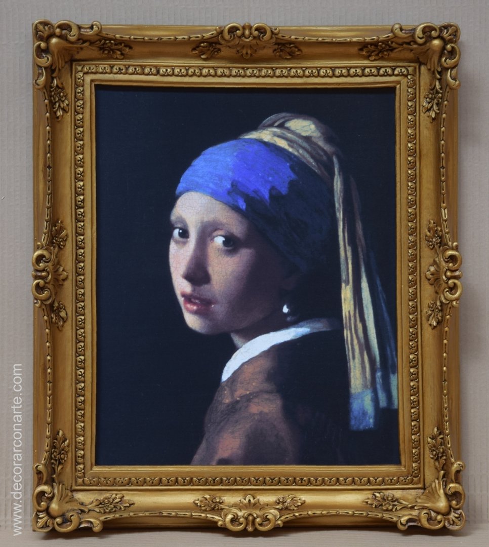 Mädchen mit von Perlenohrring. Kunstgalerie Gemälde Vermeer.