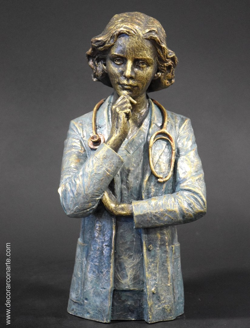 Figurine Female Doctor White Polyresin Hospital Medical 27007 