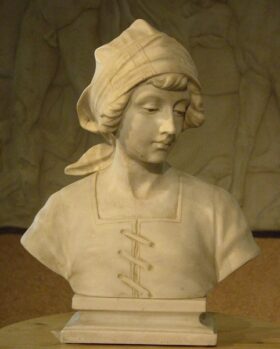 busto de niña campesina