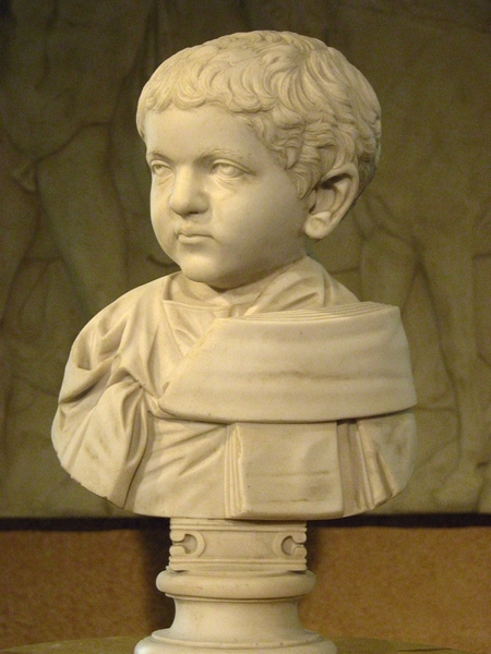 niño romano con toga Römischer Junge in Toga