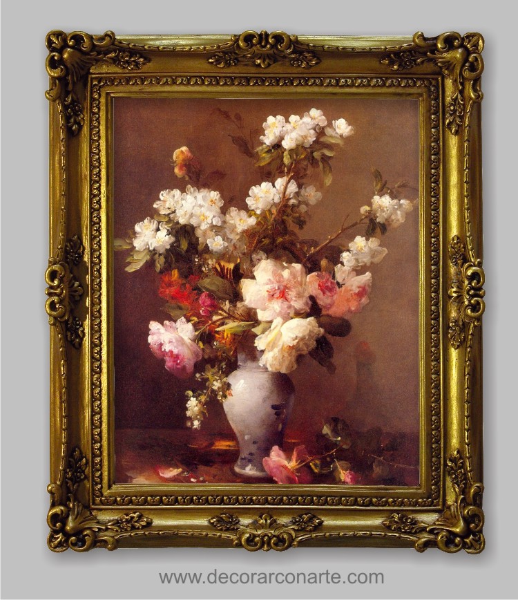 Cuadro bodegón de flores. 63x52cm - Decorar con Arte