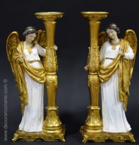 Pareja de veleros de ángeles. 50cm