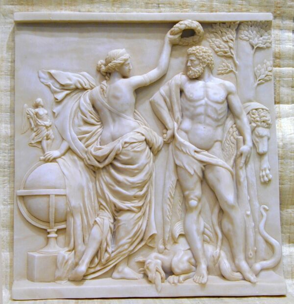 Hércules coronado por la Gloria Herkules gekrönt von Ruhm