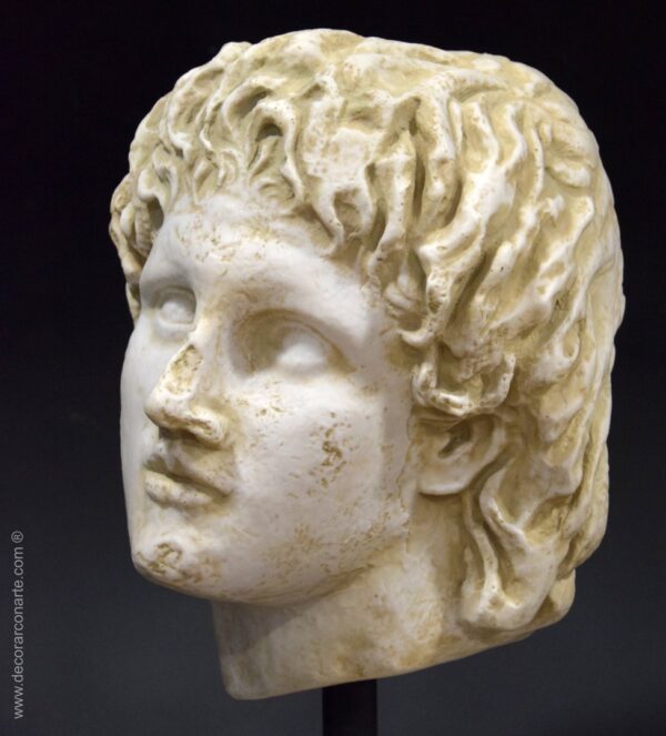 figura decorativa cabeza Alejandro Magno