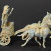 figura decorativa biga carro romano bronce
