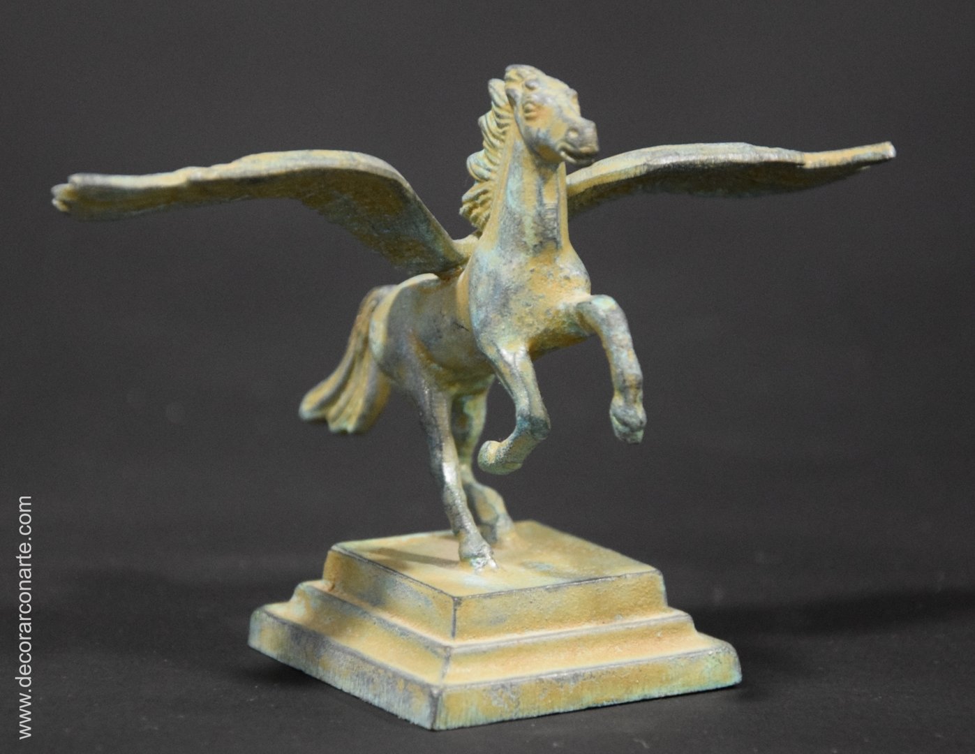figura decorativa Pegaso bronce
