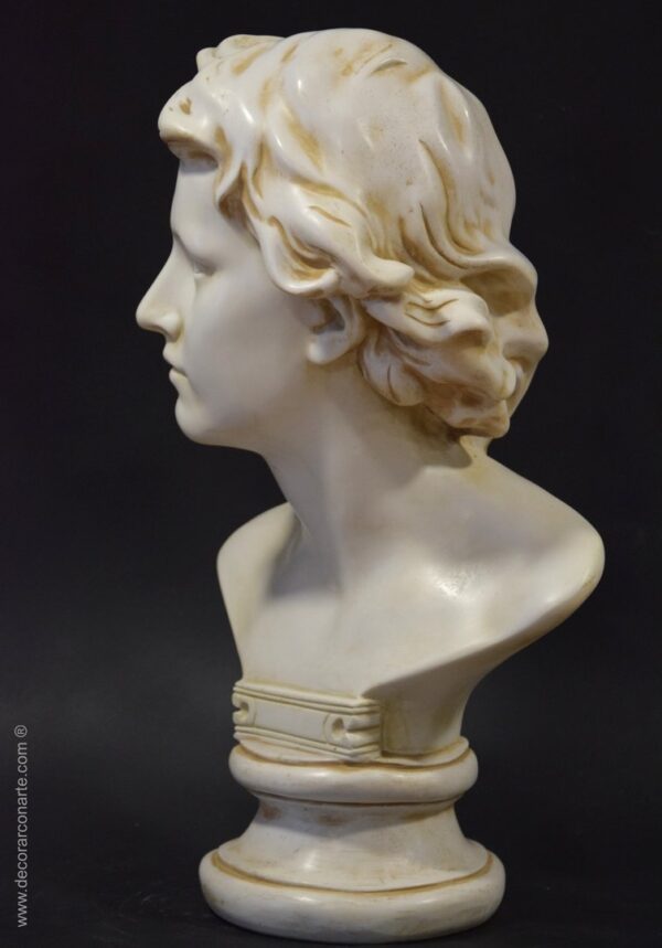 escultura decoración busto Alejandro Magno