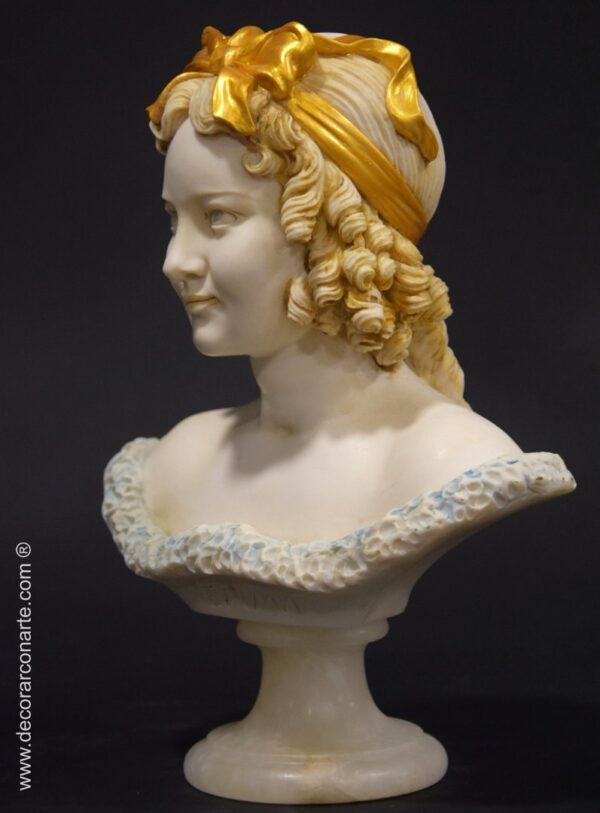 figura decorativa busto niña joven Emma