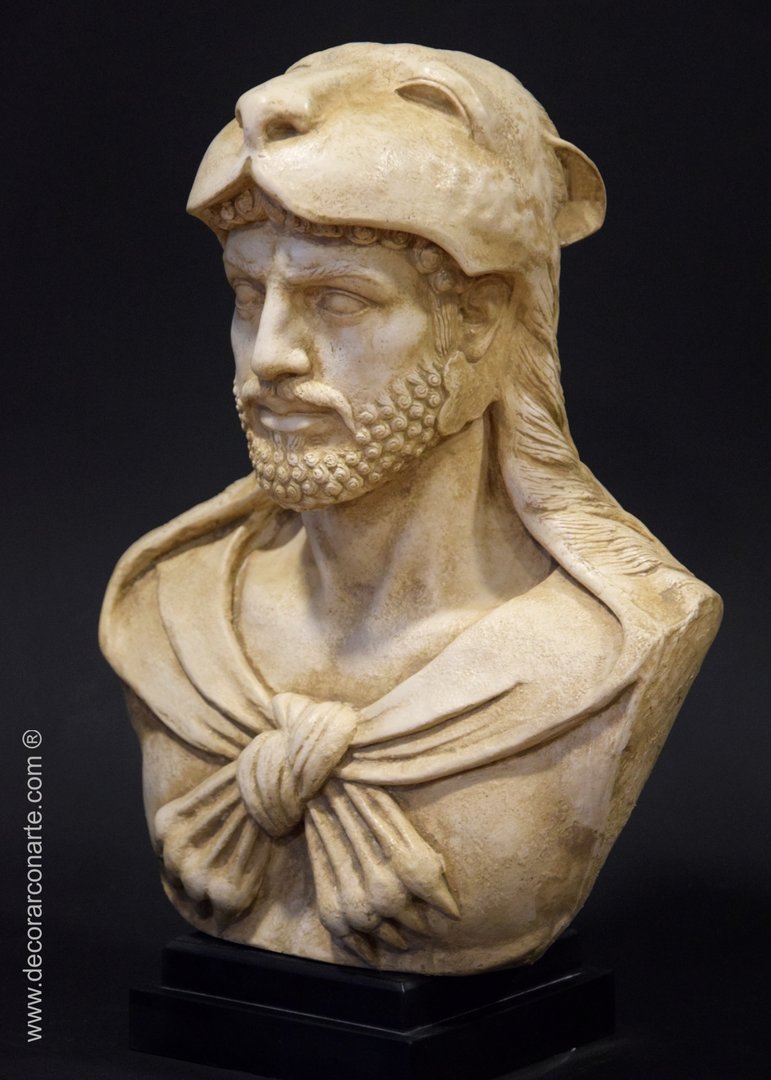 figura decorativa busto Hercules