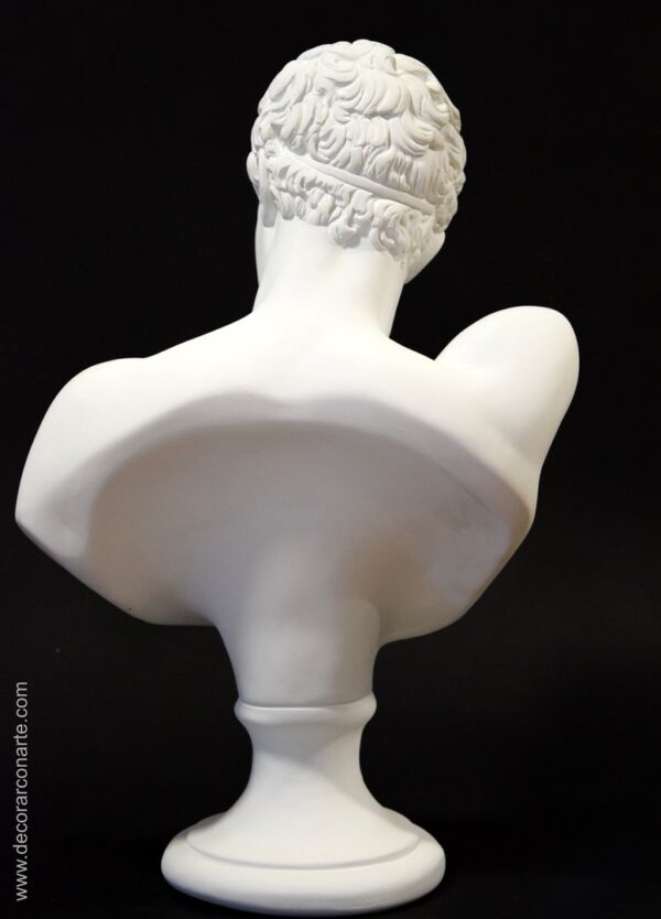 escultura decoración busto Hermes escayola
