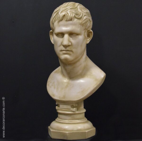 escultura decoración busto Agripa