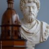escultura decoración busto Marco Aurelio