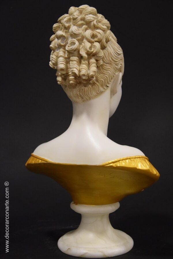 escultura decoración busto mujer