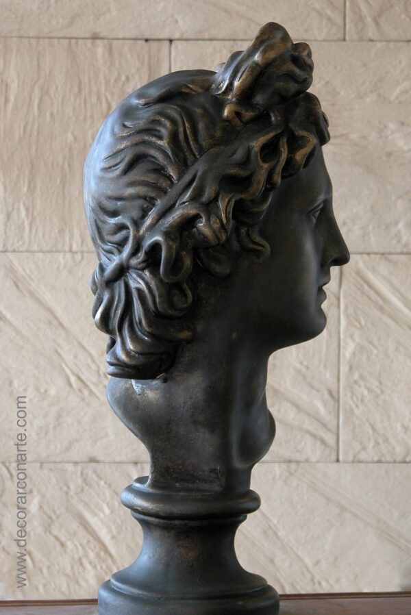 escultura decoración cabeza Apolo