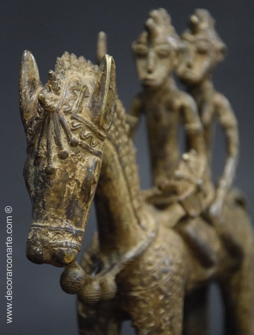 figura decorativa Africa guerreros caballo