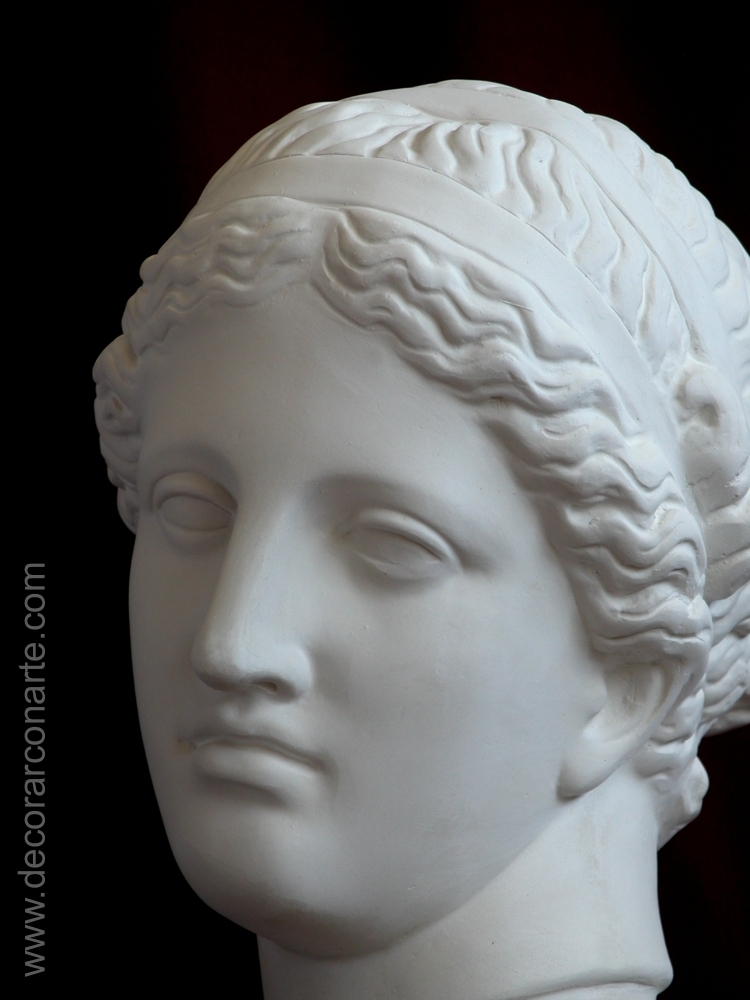 escultura decoración busto Afrodita escayola