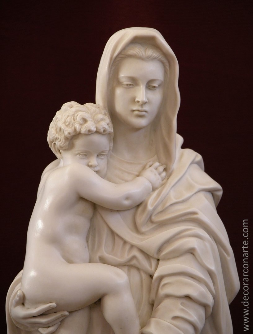 escultura arte sacro Virgen niño Jesus