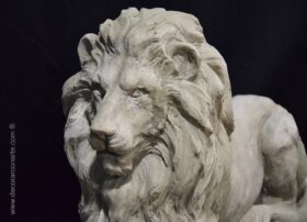 escultura decoración león