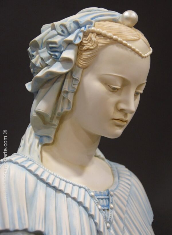 escultura decoración dama renacentista
