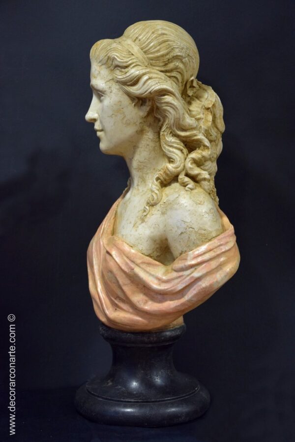 escultura decoración busto mujer romana Varinia