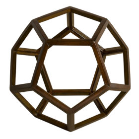 figura decorativa dodecaedro madera