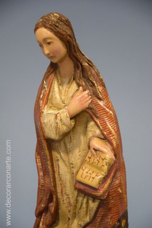 escultura arte sacro Anunciacion gótica madera Virgen
