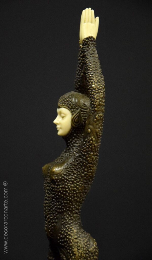figura decorativa art nouveau bailarina