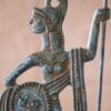 figura decorativa Atenea lanza bronce