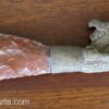 figura decorativa cuchillo silex azteca guerrero