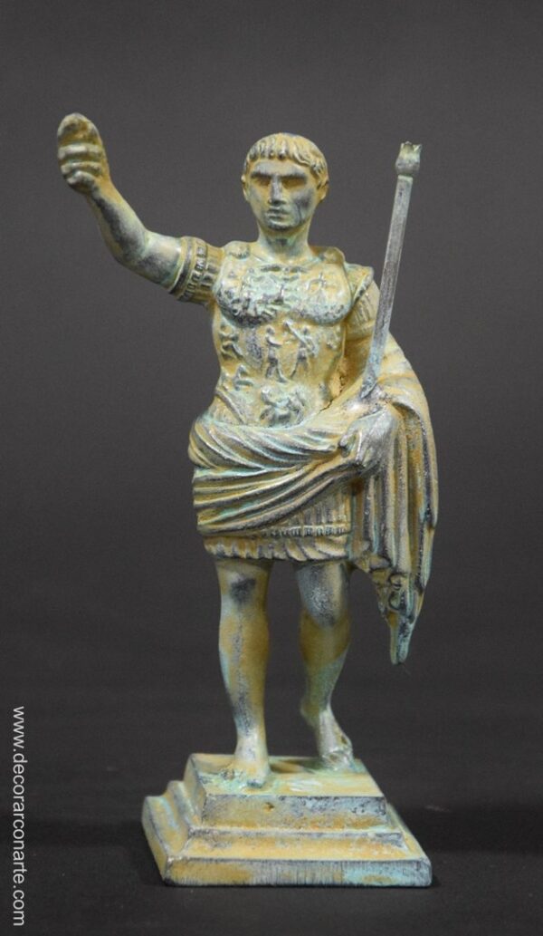 figura decorativa bronce cesar augusto