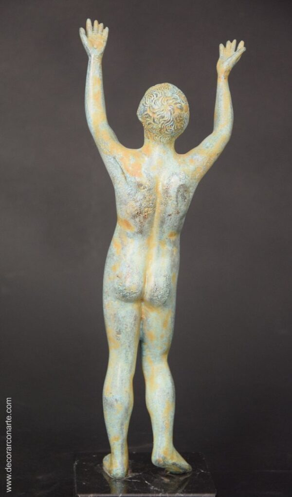 figura decorativa bronce ofrendante romano