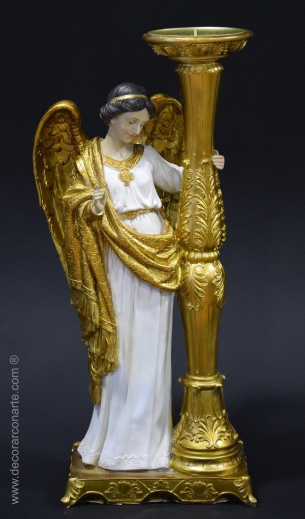 figura decorativa candelabro ángeles