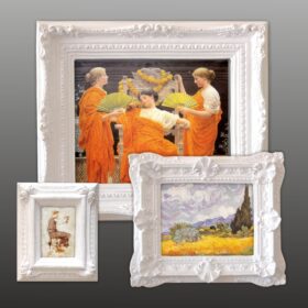 Antique paintings- White frames