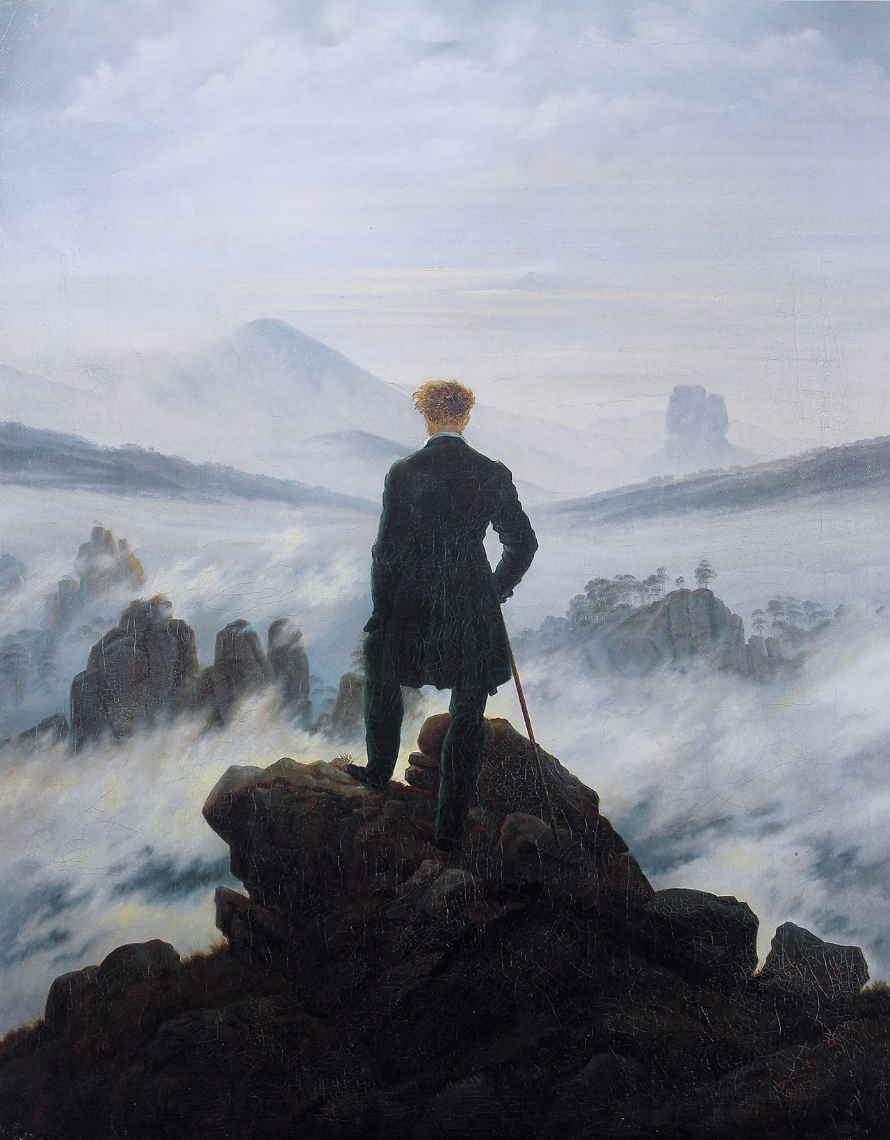 El-caminante-sobre-un-mar-de-nubes-Caspar-David-Friedrich