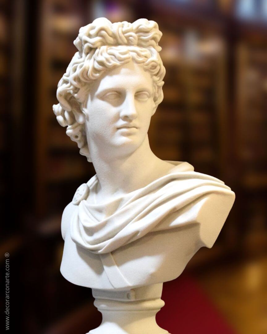 Bust of Apollo of Belvedere. 32 x 14 x 44 cm. - Decorar con Arte