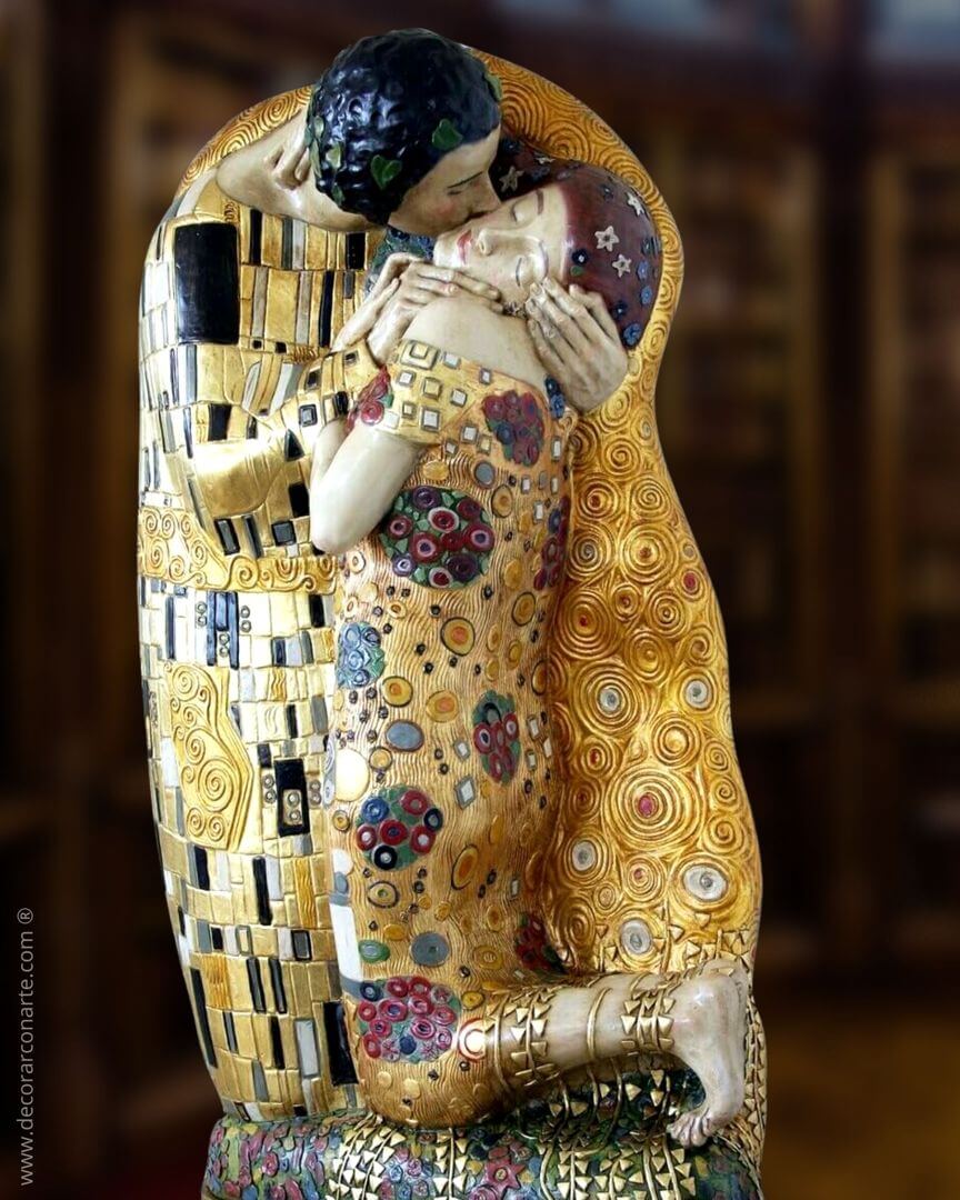 Scultura Il bacio di Klimt. 108 cm. - Decorar con Arte