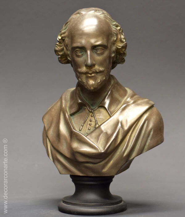 Busto de William Shakespeare en bronce
